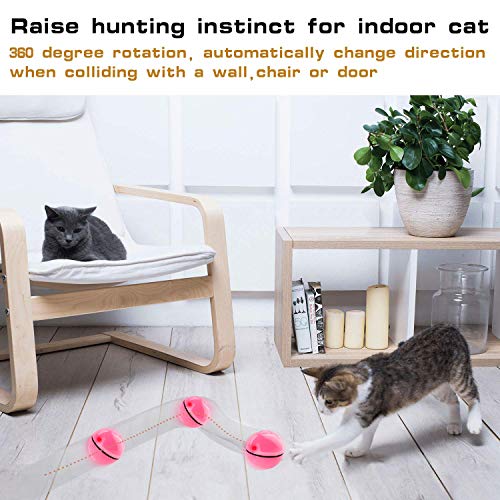 Cat Toy Ball Best Interactive Cat Toy Automatic Self-Rotating and USB Rechargeable LED Light Electronic Cat Toy Ball for Indoor Cats Kitten Exercise Toys (Newest Version) - Thumbnail 3