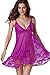 Sexyhot SEXYHUT Women Sexy Lingerie Babydoll Sleepwear Lace Nightwear Dress,One Size (Purple)