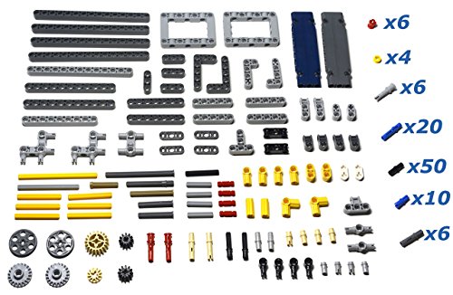 LEGO TECHNIC 212 piece supplemental parts pack with beams, liftarms, axles, gears, and pins. Mindstorms, EV3, NXT compatible