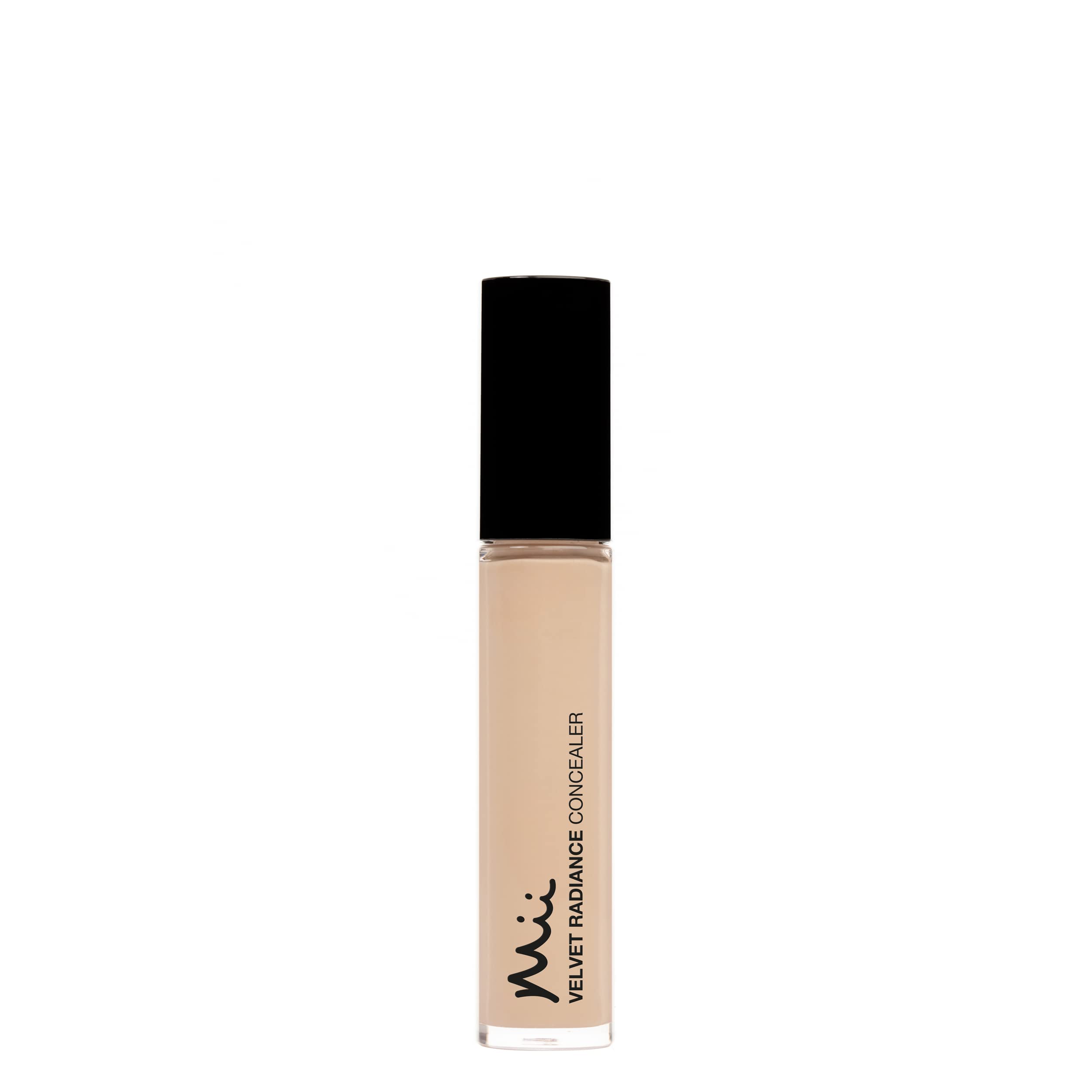Mii Cosmetics Velvet Radiance Concealer | Weightless Full Coverage | Buildable and Blendable | Suitable for All Skin Types | Vegan | Light Medium with Warm Undertone | Confident 01