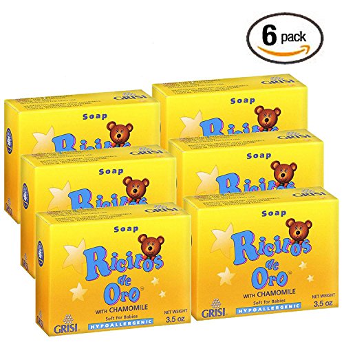 Grisi Ricitos De Oro Hypoallergenic for Babies Bar Soap 3.5 oz (Pack of 6)