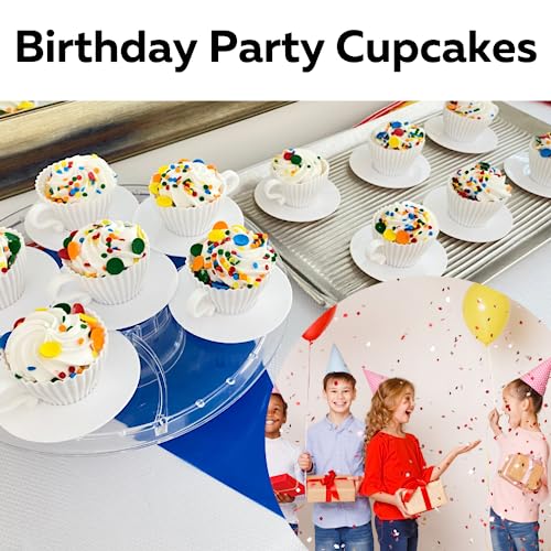 Evelots Teacup Silicone Cupcake Liners 24 Pc Set Oven Safe Baking Set