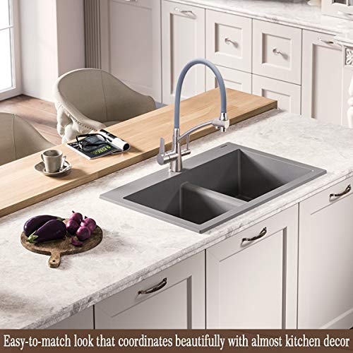 GAPPO Pull Out Kitchen Faucet with Lead Free Drink Water Filter Function Brushed Nickel - Thumbnail 3