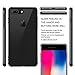 iPhone 8 Plus Case, iPhone 7 Plus Case, HUMIXX Thin Sleek Fully Protective (Naked Phone Texture) Hard Back Case Cover for iPhone 7 Plus/iPhone 8 Plus (Clear Black)