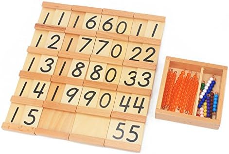 Danni Montessori Teaching Math Toys Teens and Tens Seguin Board with Beads Bars Wood Toys Early Childhood Education Preschool Training (F)