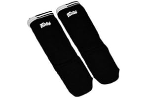 Fairtex SPE1 Kickboxing MMA Muay Thai Padded Elastic Training Sparring Shin Pads One Size Fits All