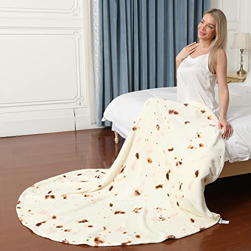 LaSyL Burritos Tortilla Blanket, DoubleSided Giant 71 Inches Novelty