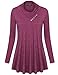 Laksmi Women's Cowl Neck Long Sleeve Loose Fit Casual Tunic Top