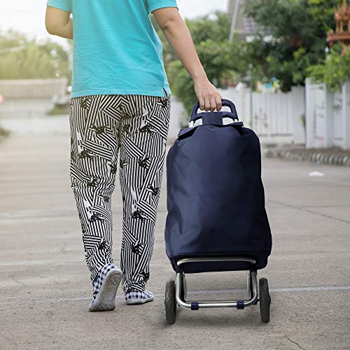Hoppa 47l Lightweight Shopping Trolley Hard Wearing Foldaway For Easy Storage With 3 Years Guarantee Navy Home Garden Kitchen Dining Kitchen Tools Utensils Rolling Pins