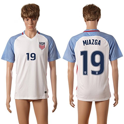2016 USA Copa America home Soccer jersey 19# MIAZGA US white short-sleevs shirt
