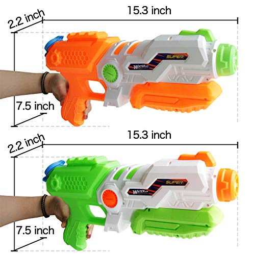 ToyerBee Water Guns for Kids, 2pack Squirt Guns with 41 Fluid Ounces High Capacity &30-35 Feet Shooting Range, Water Toys for Kid&Adult
