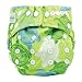 Bumkins Cloth Diaper Snap All-In-One (AIO) or Pocket, 7-28lbs, Green Turtle
