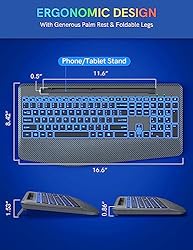 Trueque Wireless Keyboard with 7 Colored