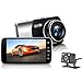 NEXGADGET Dual Lens Dash Cam Full HD 1080P Front + VGA Rear Lens 170°+ 120° Super Wide Angle Car Dashboard Camera with 4.0