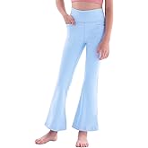 WELAKEN Flare Yoga Pants with Pockets for Girls – High Waist Active Bell-Bottom Leggings