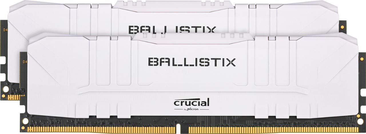 Crucial Ballistix BL2K16G30C15U4W 3000 MHz, DDR4, DRAM, Desktop Gaming Memory Kit, 32GB (16GB x2), CL15, White