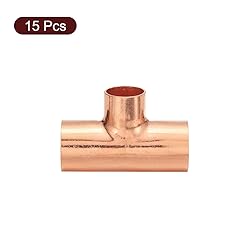 uxcell 25Pcs 1" x 3/4" x 1" Copper Reducing Tee
