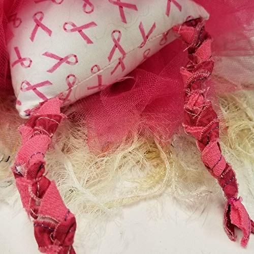 Handmade Big Hair Head Girly Pink Ribbon Doll - Thumbnail 5