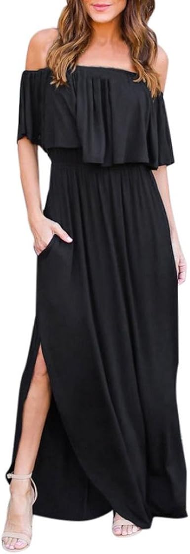 amazon black off the shoulder dress