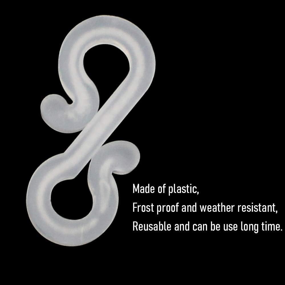KAHEIGN 216Pcs Gutter Hangers, 3.5cm S Plastic Gutter Clips Weatherproof Gutter Hooks for Hanging Christmas Outdoor Rope Lights - Image 3
