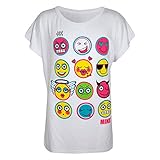 Kids Girls T Shirt Emoji Print Stylish Trendy Fashion Top New Age 7-13 Years