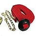 Southwestern Equine 24′ Flat Cotton Web Lunge Line with Chain & Rubber Stop (24′, Red)thumb 2