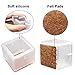 Yotako Chair Leg Floor Protectors with Felt Furniture Pads, 32 Pack Silicone Chair Leg Feet Caps,Furniture Table Feet Covers, Prevent Scratches 24 Pack Round and 8 Pack Square