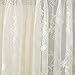 No. 918 Alison Ruffled Floral Lace Sheer Rod Pocket Curtain Set, 58