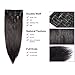 Double Weft Clip in 100% Remy Human Hair Extensions #1B Natural Black 10''-22'' Grade 7A Quality Full Head Thick Long Soft Silky Straight 8pcs 18clips for Women Fashion 16