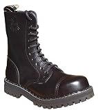 KB Ranger Steel Toe Jumper Boots – Gothic Style, 3-30 Eyelet Lace-Up, UK Sizes 7-13
