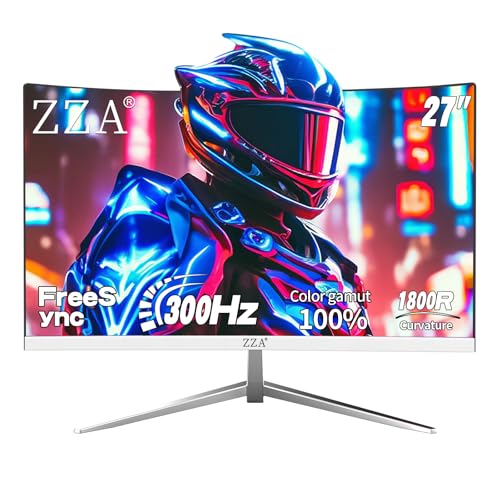 ZZA 27" White Curved Gaming Monitor