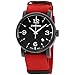 Wenger Men's Urban Metropolitan Stainless Steel Swiss-Quartz Watch with Nylon Strap, red, 22 (Model: 01.1041.132
