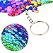Flip Sequin Unicorn Keychains Colorful Unicorn Key Chain for Handbag Purse Party Embellishment (Color Set 1, 15 Pieces)