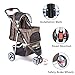 Comiga Pet Stroller, 3-Wheel Cat Stroller, Foldable Dog Stroller with Removable Liner and Storage Basket, for Small-Medium Pet,Coffeethumb 3