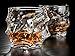 Ashcroft 5-Piece Everest Whiskey Decanter Set. 4 Glasses and Scotch Decanter with Stopper. Unique Elegant Dishwasher Safe Glass Liquor Bourbon Decanter Ultra - Clarity Glassware