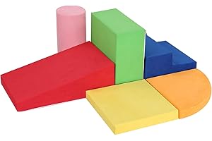 JungleDove 6-Piece Set Baby Foam Climbing Blocks for Toddlers - Baby Climbing Toys for Toddlers Indoor - Kids Soft Play Climbing for Toddlers - Velvet Foam Play Gym Playtime Corner Climber