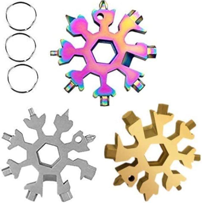 3 Pack Snowflake Tool, 18in1 Snowflake Multi Tool, Portable Multi