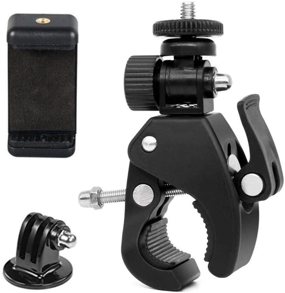 micros2u Roll Bar/Cage Handlebar Seatpost Mount Clamp Arm. Compatible with GoPro Hero, ActionCam, Camera, Phones, Insta360