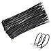 Cable Ties, Zip Ties, 100PCS 8 Inch Nylon Zip Ties, Heavy Duty Wire Ties, Over 50 LBS Tensile Strength UV Resistant, Premium Plastic Ties for Indoor, Outdoor, Christmas Use (1 Pack, Black)