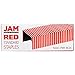 JAM PAPER Standard Size Colorful Staples - Ruby Red - 5000/box
