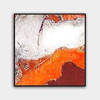 Framed Canvas Wall Art Abstract Color Painting Canvas Prints Home Artwork Decoration for Living Room,Bedroom - 16x16 inches