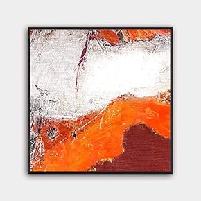 Framed Canvas Wall Art Abstract Color Painting Canvas Prints Home Artwork Decoration for Living Room,Bedroom - 16x16 inches