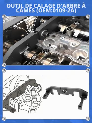 Wvoillty 10pcs Engine Adjustment Tool Set Compatible with Peugeot, Citroen, Vauxhall, for 1.2 Vti (VVT) /GDI PureTech Petrol, 109-2A, 0109-2B, 109-2C, 109-2D, G-0109-2E