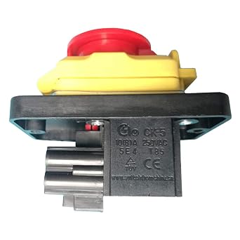 Ck 5 250v 10 8 A 4 Pin Waterproof Electromagnetic Push Button Switch Power Tool Emergency Stop Switch For Industrial Wood And Metal Work Amazon De Business Industry Science