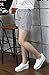 FULNEW Women's Elastic Waist Drawstring Jersey Linen Shorts with Pocket Walking Lounge Cotton Short Pants US 0-18