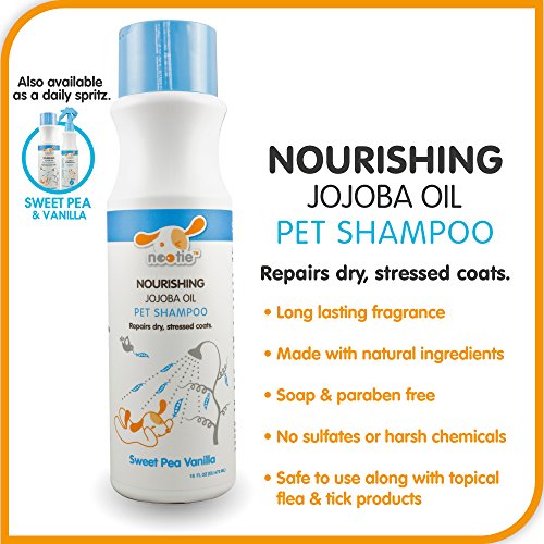 Nootie-jojoba oil Pet Shampoo, 1 Unit 16oz,Sweet Pea & Vanilla