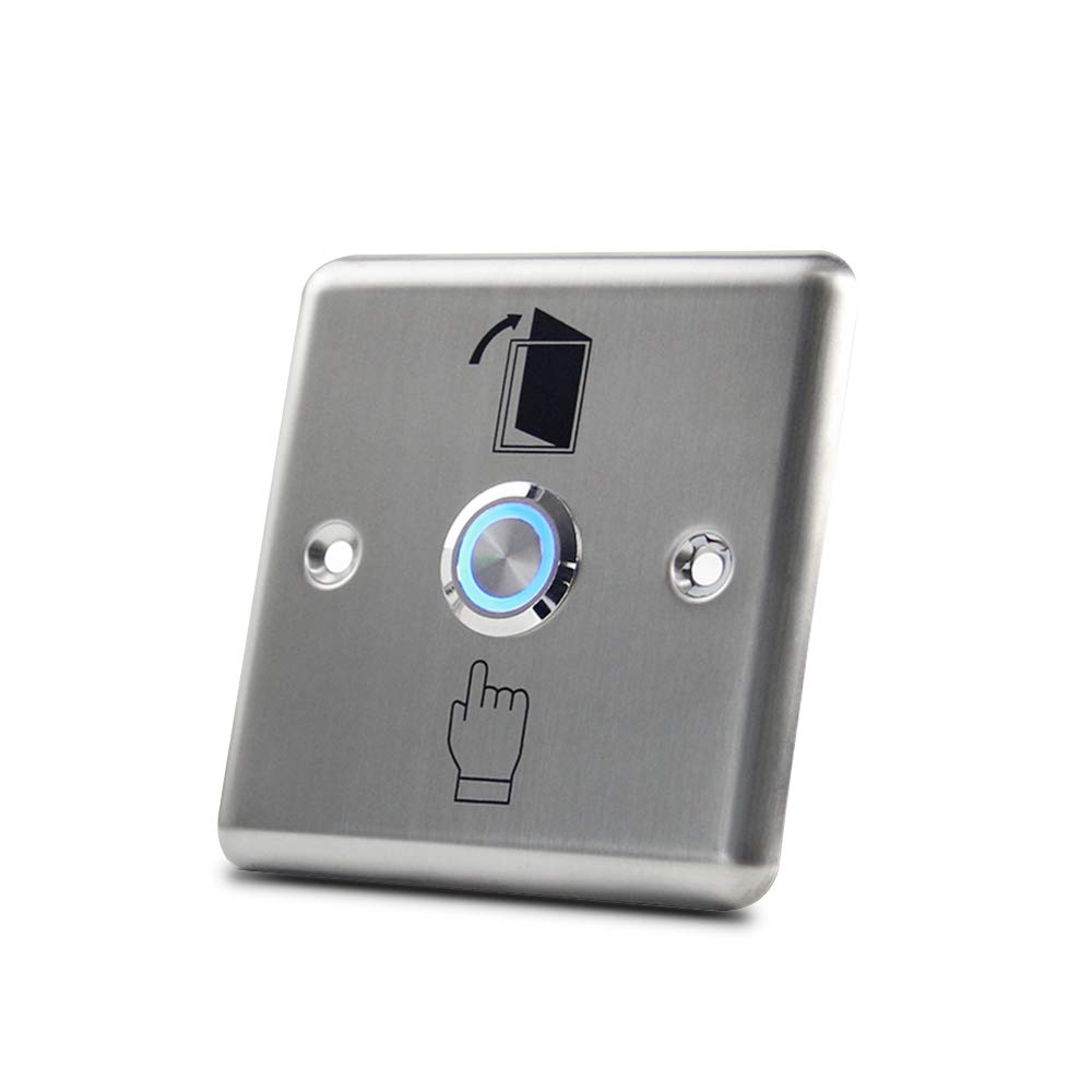 Dongyang Stainless Steel Door Exit Button Push Release with LED Light for Home Access Control Lock System (86 X 86mm)