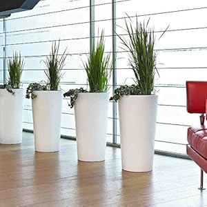 Euro3plast Pflanztopf TUIT Ø40cm weiß Pflanzgefäße Pflanzkasten Blumentopf Blumen Terrasse