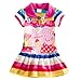 Yuting Little Girls' Summer Peppa Pig Dress,lapel Rainbow Color 1-6t