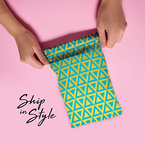 Inspired Mailers - Poly Mailers 10x13 - Damask Pattern (Black) - 100 Pack - 3.15mil Unpadded Shipping Bags